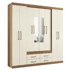 Guarda Roupa Casal Nápoles 8.4 8 Portas 4 Gavetas Com Espelho