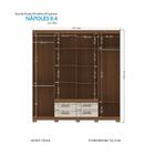 Guarda Roupa Casal Nápoles 8.4 8 Portas 4 Gavetas Com Pés - S