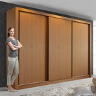 Guarda-roupa Casal Nápoli 3 Portas 6 Gavetas Carvalho - Minas