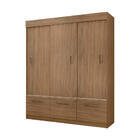 Guarda Roupa Casal Natal Mapi Móveis 5 Portas 1 Gaveta - Nogu