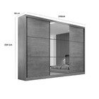 Guarda Roupa Casal Nazca 3 Portas Com Espelho Moderna