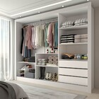 Guarda-roupa Casal Nevada 3 Portas 3 Gavetas Com Espelho Bran