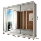 Guarda-roupa Casal Nevada 3 Portas 3 Gavetas Com Espelho Bran