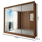 Guarda-roupa Casal Nevada 3 Portas 3 Gavetas Com Espelho Cina