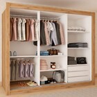 Guarda-roupa Casal Nevada 3 Portas 3 Gavetas Com Espelho Ipe/