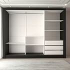 Guarda-roupa Casal Nevada 3 Portas 3 Gavetas Com Espelho Pret