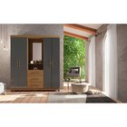 Guarda Roupa Casal New Capela 4 Portas E 3 Gavetas Com Espelh