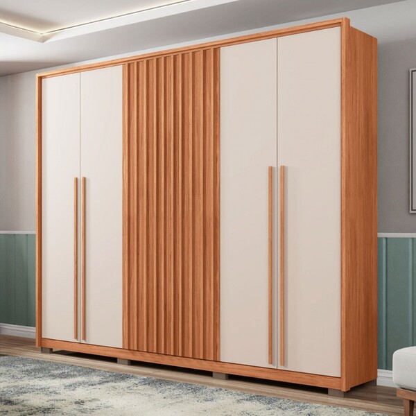 Guarda-roupa Casal New Comodus 6 Portas 6 Gavetas Ripado Frei
