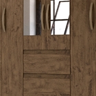 Guarda Roupa Casal New Cuba 6 Portas Castanho Wood Moval