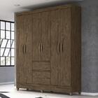 Guarda Roupa Casal New Cuba 6 Portas E 2 Gavetas - Pr Móveis