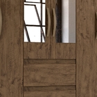 Guarda Roupa Casal New Cuba Com Espelho 6 Portas Castanho Woo