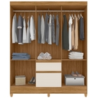 Guarda Roupa Casal New Cuba Com Espelho 6 Portas Freijó Off W