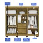 Guarda-roupa Casal New Lara 6 Portas 4 Gavetas Nogueira Soft