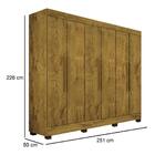 Guarda-roupa Casal New Lara 6 Portas 4 Gavetas Nogueira Soft