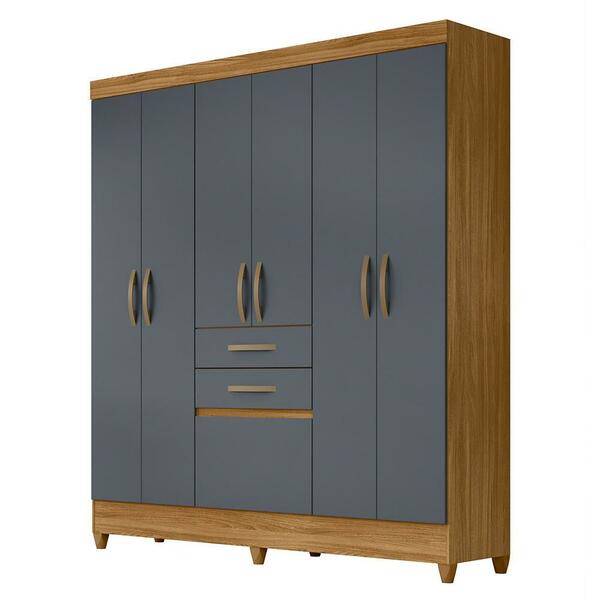 Guarda Roupa Casal New Mafra 7 Portas E 2 Gavetas - Moval