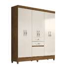 Guarda-roupa Casal New Mafra 7 Pt 2 Gv Castanho E Baunilha