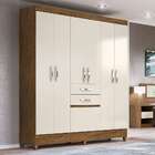 Guarda-roupa Casal New Mafra 7 Pt 2 Gv Castanho E Baunilha