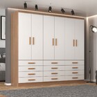 Guarda-roupa Casal New Mônaco 6 Portas 12 Gavetas Branco/demo