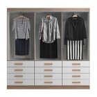 Guarda-roupa Casal New Mônaco 6 Portas 12 Gavetas Branco/demo