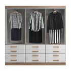 Guarda-roupa Casal New Mônaco 6 Portas 12 Gavetas Branco/demo