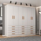 Guarda-roupa Casal New Mônaco 6 Portas 12 Gavetas Branco - Ev