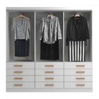 Guarda-roupa Casal New Mônaco 6 Portas 12 Gavetas Branco - Ev