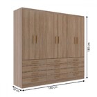 Guarda-roupa Casal New Mônaco 6 Portas 12 Gavetas Demolição -