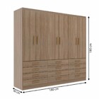Guarda-roupa Casal New Mônaco 6 Portas 12 Gavetas Demolição -