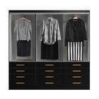 Guarda-roupa Casal New Monaco 6 Pt 12 Gv Preto