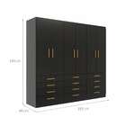 Guarda-roupa Casal New Monaco 6 Pt 12 Gv Preto