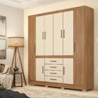 Guarda Roupa Casal New Realce 8 Portas 4 Gavetas Amendola Off