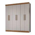 Guarda-roupa Casal New Xangai 6 Portas 2 Gavetas 100% Mdf Lun
