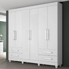 Guarda-roupa Casal Nice 6 Portas 4 Gavetas 8387 Branco - Made