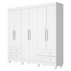 Guarda-roupa Casal Nice 6 Portas 4 Gavetas 8387 Branco - Made