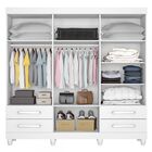 Guarda-roupa Casal Nice 6 Portas 4 Gavetas 8389 Branco - Made