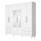 Guarda-roupa Casal Nice 6 Portas 4 Gavetas 8389 Branco - Made