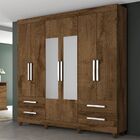 Guarda-roupa Casal Nice 6 Portas 4 Gavetas 8389 Brauna - Made