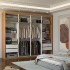 Guarda-roupa Casal Nirvana 8 Portas 4 gavetas Cinamomo - Pano