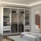 Guarda-roupa Casal Nirvana 8 Portas 4 gavetas Com Espelho Bra