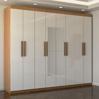 Guarda-roupa Casal Nirvana 8 Portas 4 gavetas Com Espelho Cin