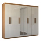Guarda-roupa Casal Nirvana Plus 8 Portas 4 gavetas Com Espelh