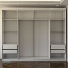 Guarda-roupa Casal Nirvana Plus 8 Portas 4 gavetas Com Espelh