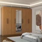 Guarda-roupa Casal Nirvana Plus 8 Portas 4 gavetas Com Espelh