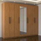 Guarda-roupa Casal Nirvana Plus 8 Portas 4 gavetas Com Espelh
