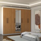 Guarda-roupa Casal Nirvana Plus 8 Portas 4 gavetas Com Espelh