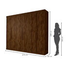 Guarda-roupa Casal Nobre 6 Portas 8 Gavetas Avelã Ipê