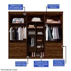Guarda-roupa Casal Nobre 6 Portas 8 Gavetas Avelã Ipê