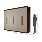Guarda-roupa Casal Nobre 6 Portas 8 Gavetas Avelã Ipê/off Whi