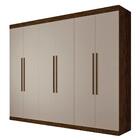 Guarda-roupa Casal Nobre 6 Portas 8 Gavetas Avelã Ipê/off Whi