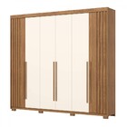 Guarda-roupa Casal Norton 6 Portas 4 Gavetas Flex Nature/off